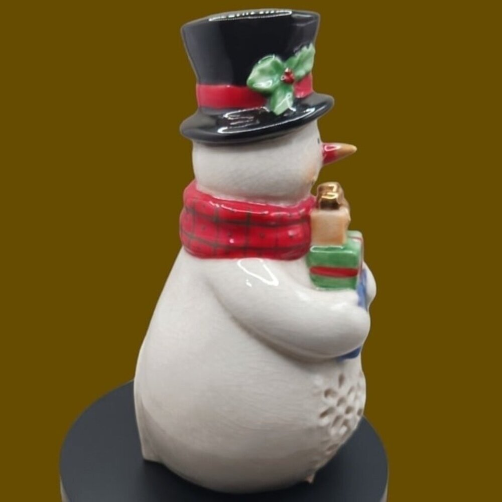Department 56 snowman tealight candle holder - Picture 3 of 11